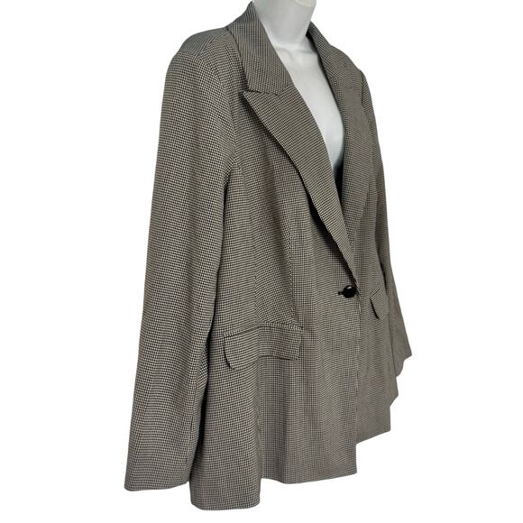 Lane Bryant Black White Check Perfect Drape One-Button Blazer size 22 NEW Tags - Picture 8 of 15